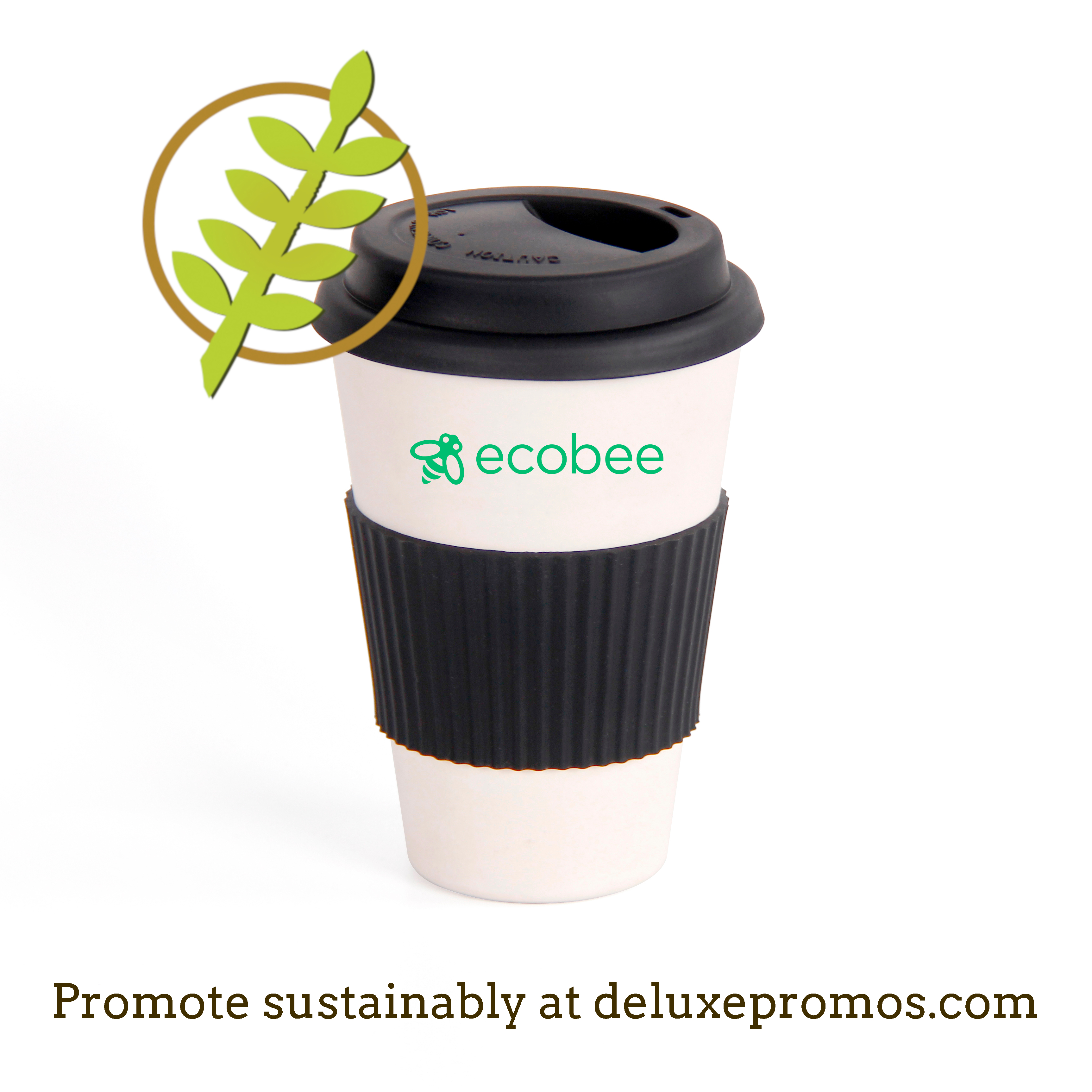 reusable bamboo fiber cup with logo